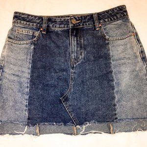PacSun Two Tone Jean Skirt